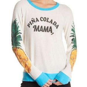 Chaser Pina Colada Mama Long Sleeve Pullover Top